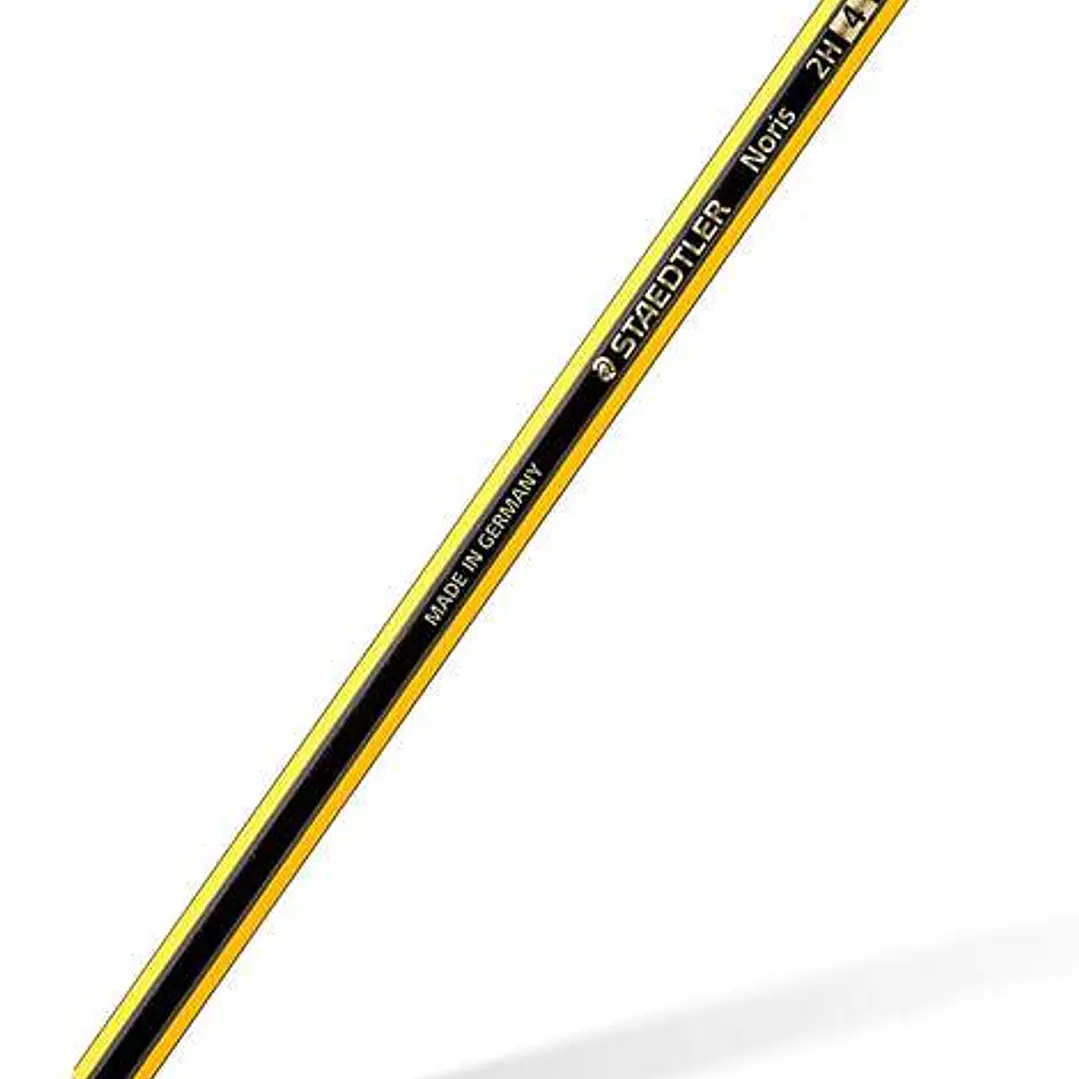 Staedtler Noris 120-4 Lapiz de Grafito Hexagonal - Mina 2H - Resistencia a la Rotura - Madera de Bosques Sostenibles 1