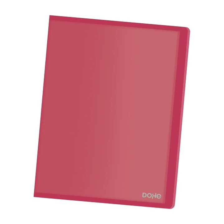 Dohe Carpeta con 20 Fundas Transparentes Soldadas A4 80mic - Tapa Flexible de Polipropileno - Color Rojo 1