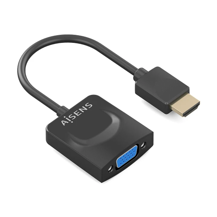 Aisens Conversor HDMI a SVGA - HDMI A/M - SVGA/H - 15cm - Color Negro 1
