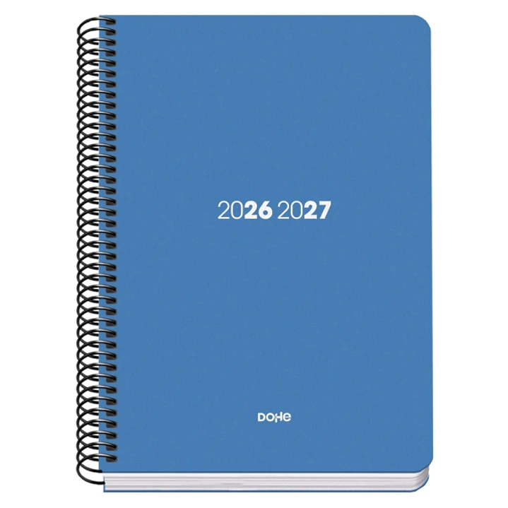Dohe Basic Element Agenda Escolar 26/27 - Formato A5 - Dia Pagina - Papel Offset Ahuesado 70g - Cubierta de Carton Plastificado - Espiral Metalica - G 1