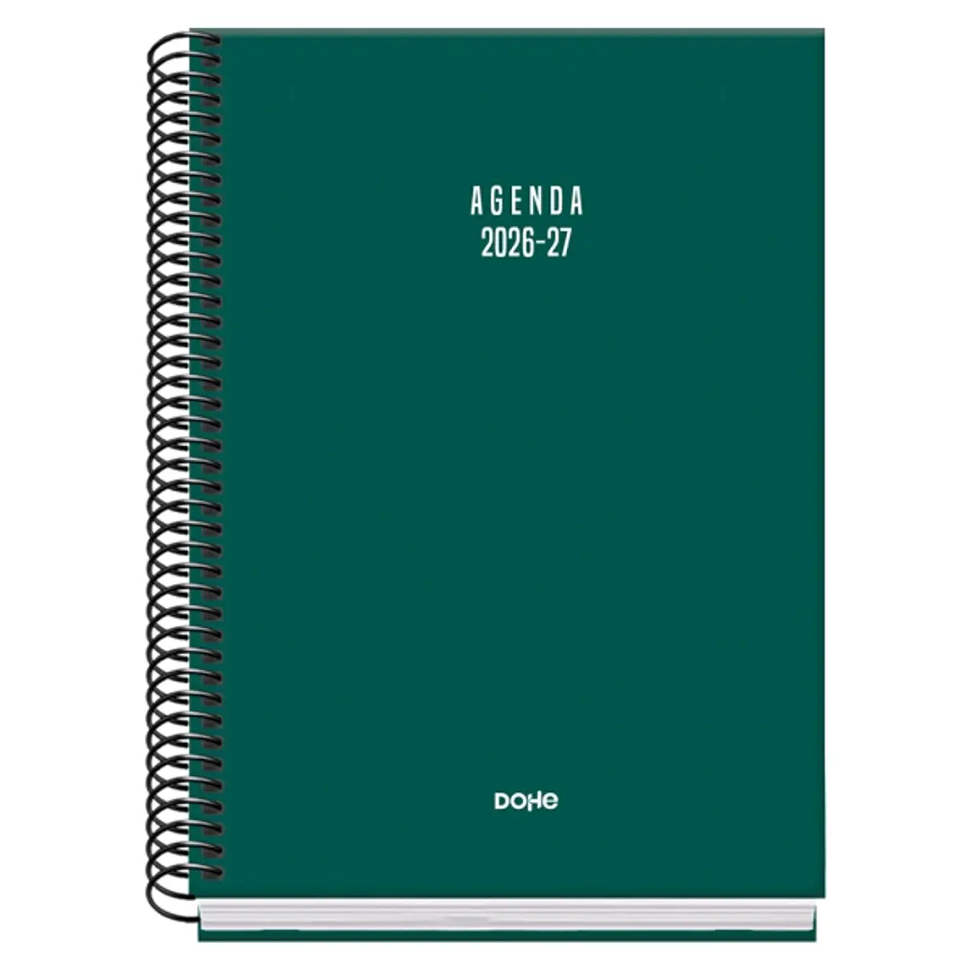 Dohe Basic Colour Vibes Agenda Escolar 26/27 - Formato A5 - Dia Pagina - Papel Offset Ahuesado 70g - Cubierta de Carton Plastificado - Espiral - Goma  1