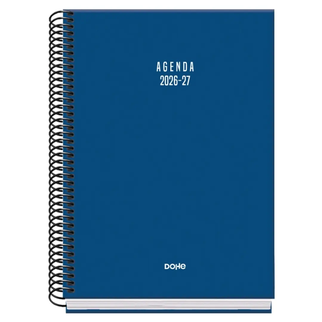 Dohe Basic Colour Vibes Agenda Escolar 26/27 - Formato A5 - Dia Pagina - Papel Offset Ahuesado 70g - Cubierta de Carton Plastificado - Espiral Metalic 1
