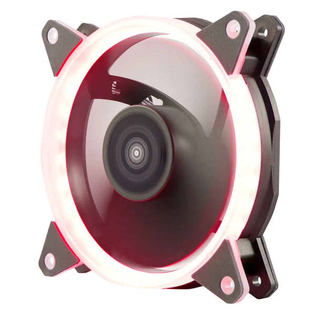 Unykach Candy 20 Red Ventilador 120mm con Iluminacion Roja - Velocidad Max. 1400rpm - Color Negro 1