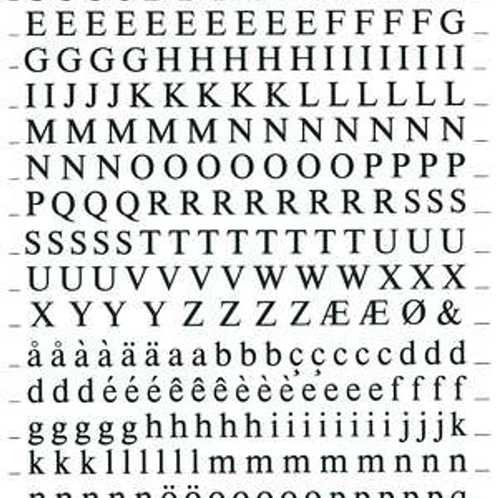 Apli Letras y Numeros Transferibles Super 6mm - 390 Caracteres - Negros Intensos 1
