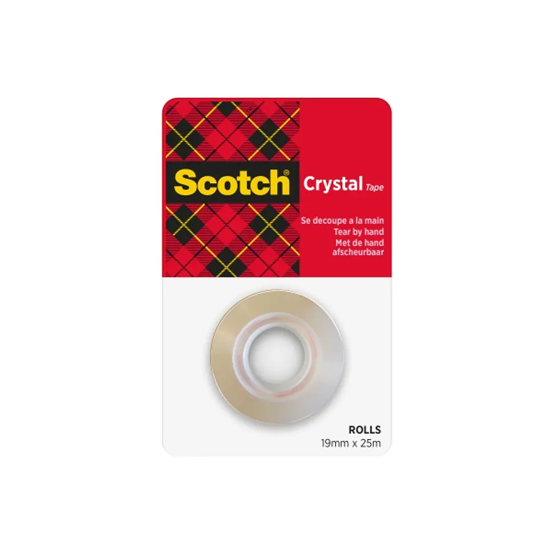 Scotch Cinta Adhesiva - Facil de Cortar - 19mm x 25m - Color Transparente 1