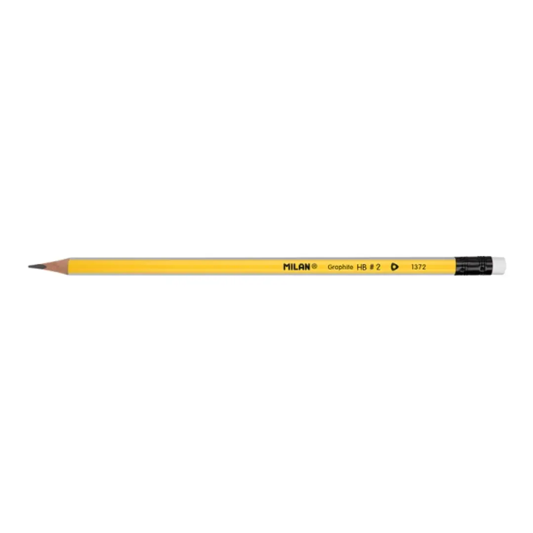 Milan Goma de Borrar Lapices de Grafito HB - Color Amarillo 1