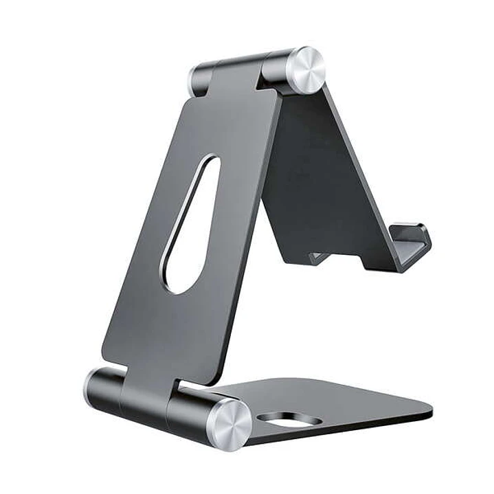 Aisens Soporte de Sobremesa Tamaño M Ajustable (2 Pivotes) para Movil / Tablet - Color Gris 1