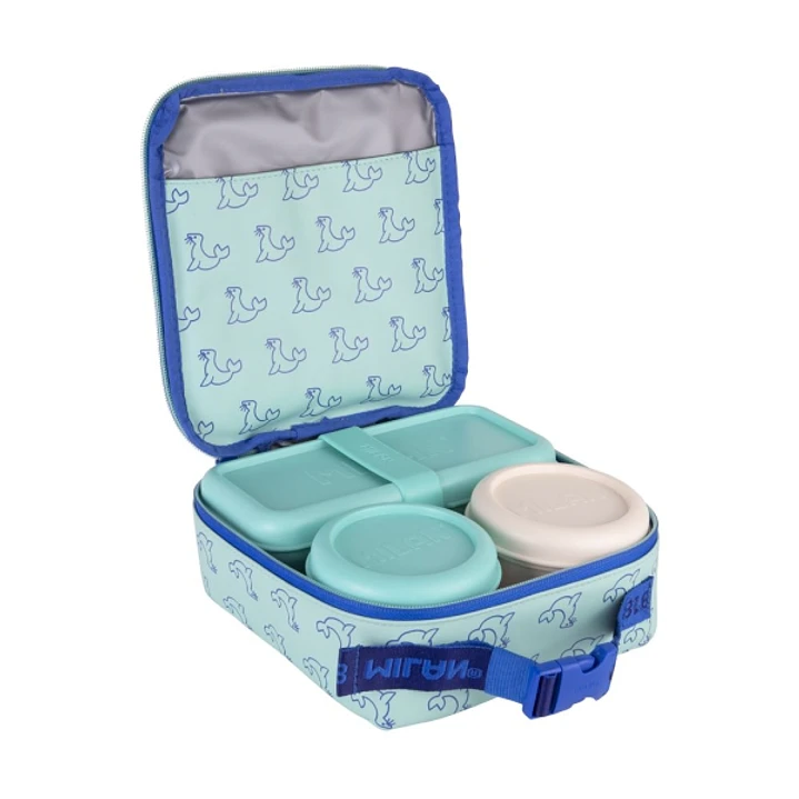 Milan Coleccion 460 Bolsa Isotermica Porta Alimentos 3,9L - Incluye 3 Recipientes para Alimentos 2x de 0,25L y 1x de 0,75 L - Interior Aislante Termic 1