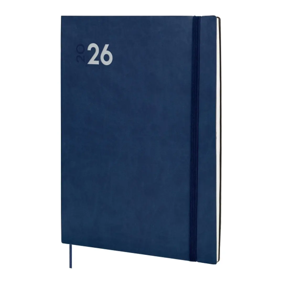 Finocam Dynamic Mara Agenda Profesional en Catalan - Anual 2026 - Tapa Blanda - Cierre con Goma Elastica - Formato Y12 - 214x11x275mm - Semana Vista e 1