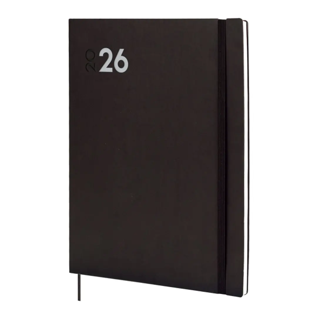 Finocam Dynamic Mara Agenda Profesional - Anual 2026 - Tapa Blanda - Cierre con Goma Elastica - Formato Y12 - 214x11x275mm - Semana Vista en Vertical  1