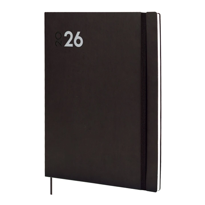 Finocam Dynamic Mara Agenda Profesional - Anual 2026 - Tapa Blanda - Cierre con Goma Elastica - Formato Y12 - 214x11x275mm - Semana Vista en Vertical  1