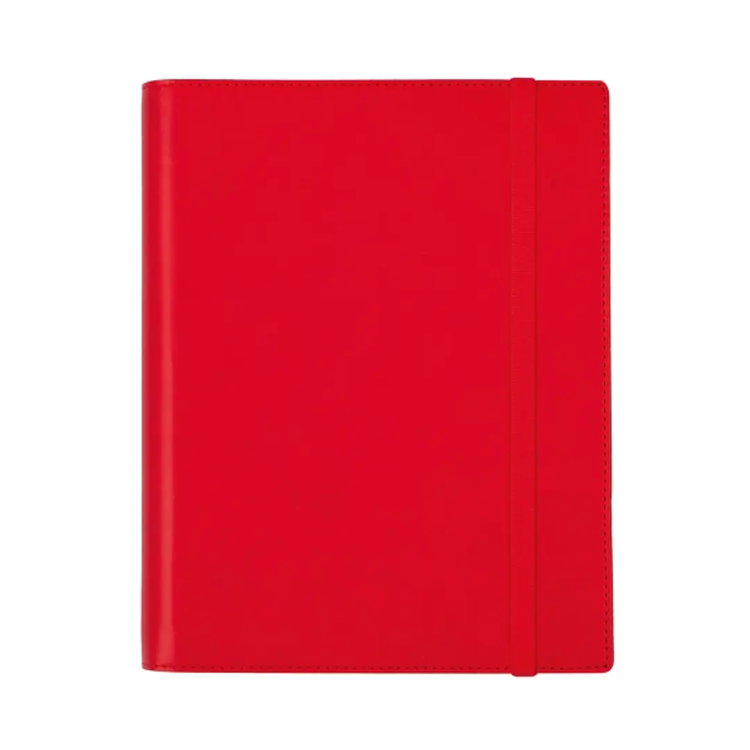 Finocam Duoband Agenda con Bloc de Notas en Catalan - Anual 2026 - Formato E10 - 168x15x226mm - Semana Vista Horizontal - Color Rojo 1