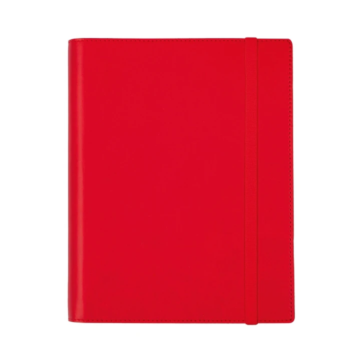 Finocam Duoband Agenda con Bloc de Notas en Catalan - Anual 2026 - Formato E10 - 168x15x226mm - Semana Vista Horizontal - Color Rojo 1