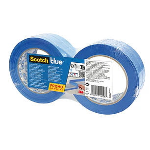 Scotchblue Pack de 2 Cintas de Enmascarar - 48mm x 41m - 100% PEFC - Multisuperficie - Color Azul