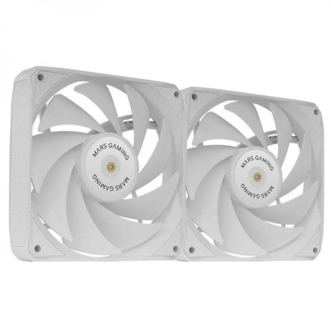 Mars Gaming MF-NCLX2 Kit de Ventiladores - Aspas Hibridas - Rodamientos FDB de Cobre - Pads Antivibracion - Conexion PWM - Flujo de Aire 72 CFM - Sile 1