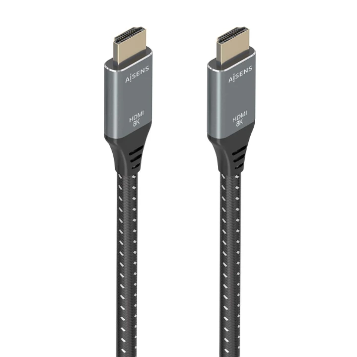 Aisens Cable HDMI V2.1 Ultra Alta Velocidad / HEC 8K@60Hz 48Gbps - A/M-A/M - 5m - Color Gris 1