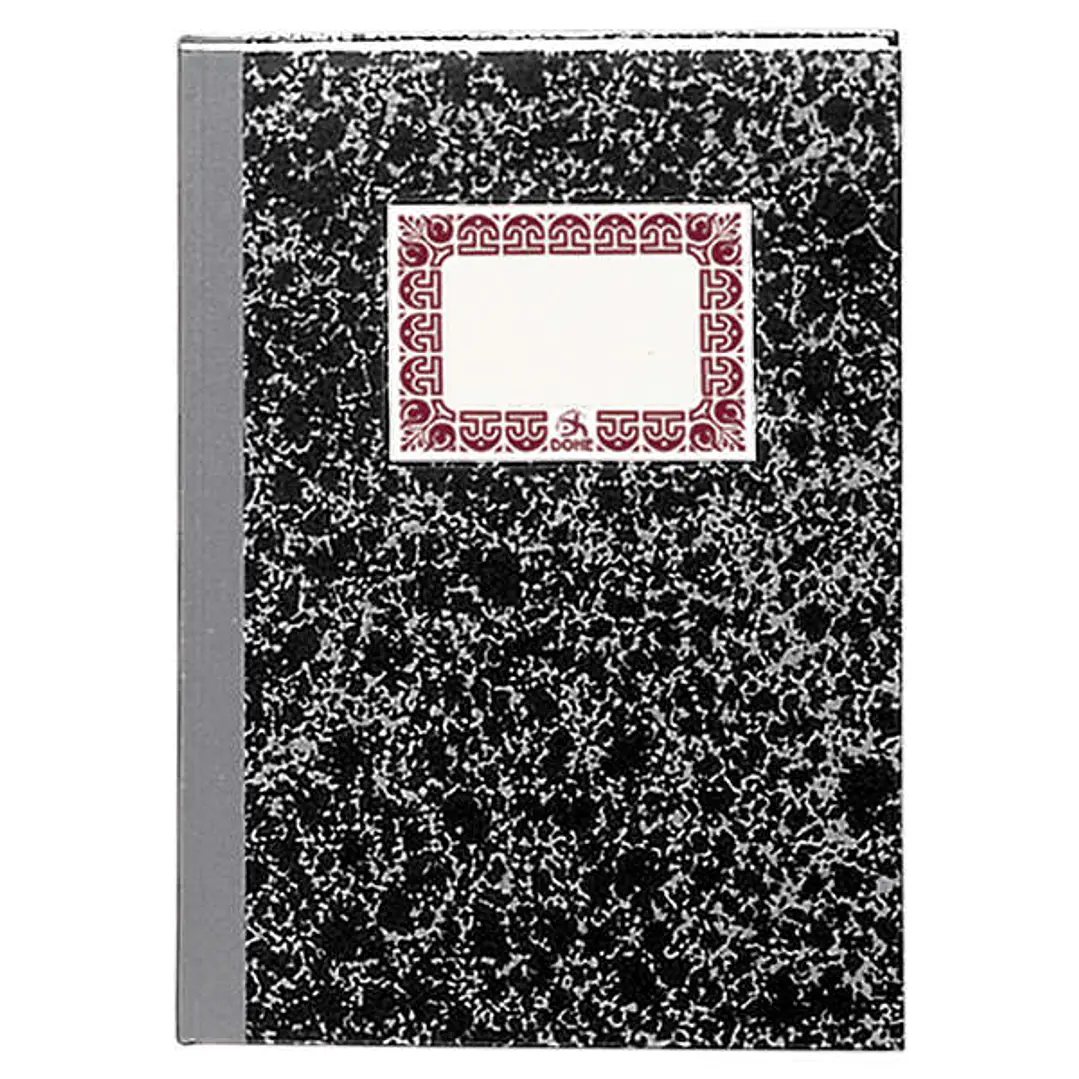 Dohe Cuaderno Cartone Modelo Indice de 100 Hojas - Folio Natural - Tapa en Tres Piezas con Lomera de Tela - Interior en Papel Offset de 70g/m2 - Cosid 1