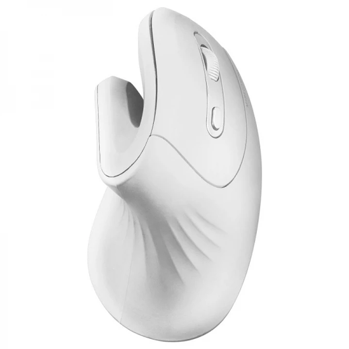 Mars Gaming MMW-ERGOPRO Raton Inalambrico Vertical - Sensor Optico 3200 DPI - Switches HUANO - Conectividad 2.4GHz - Color Blanco 1