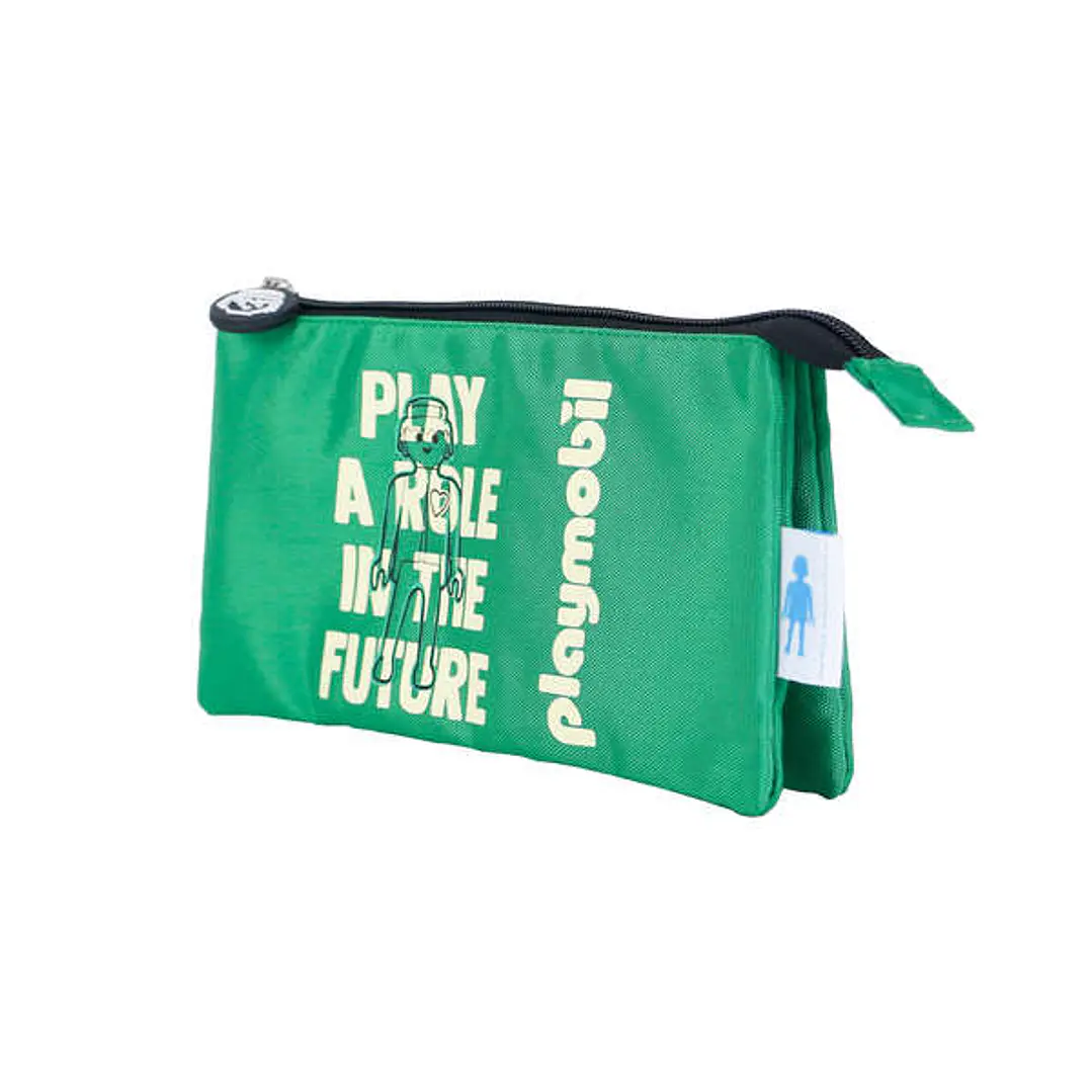Dohe Portatodo Triple Compartimento - Fabricado en Poliester Flexible y Resistente - Cierre Doble de Cremalleras - Ideal para Guardar Multiples Utensi 1