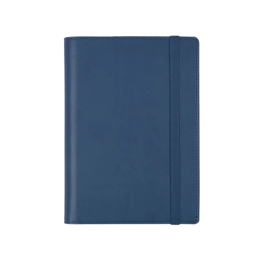 Finocam Duoband Agenda con Bloc de Notas en Catalan - Anual 2026 - Formato E5 - 130x15x192mm - Semana Vista Horizontal - Color Azul 1