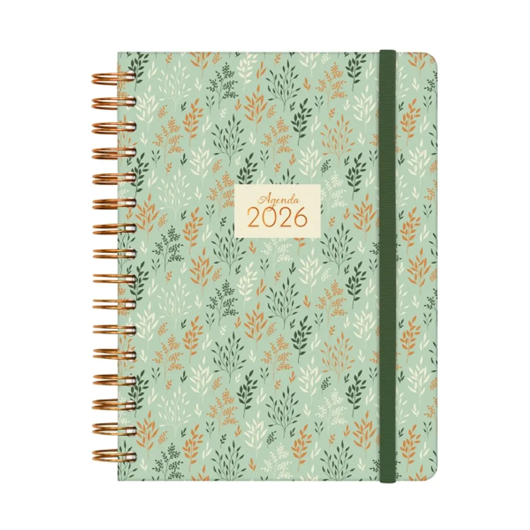 Finocam You Agenda de Espiral en Catalan - Anual 2026 - Planificador - Cierre de Goma - Formato E10 - 180x30x220mm - 1 Dia por Pagina - Tematica de Ho 1