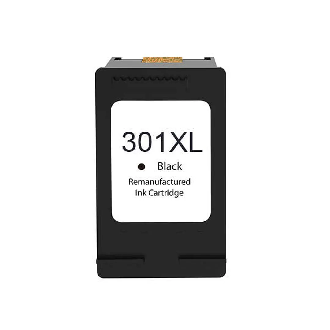 Remanufacturado HP 301XL Negro Cartucho de Tinta - Muestra Nivel de Tinta - Reemplaza CH563EE/CH561EE 1
