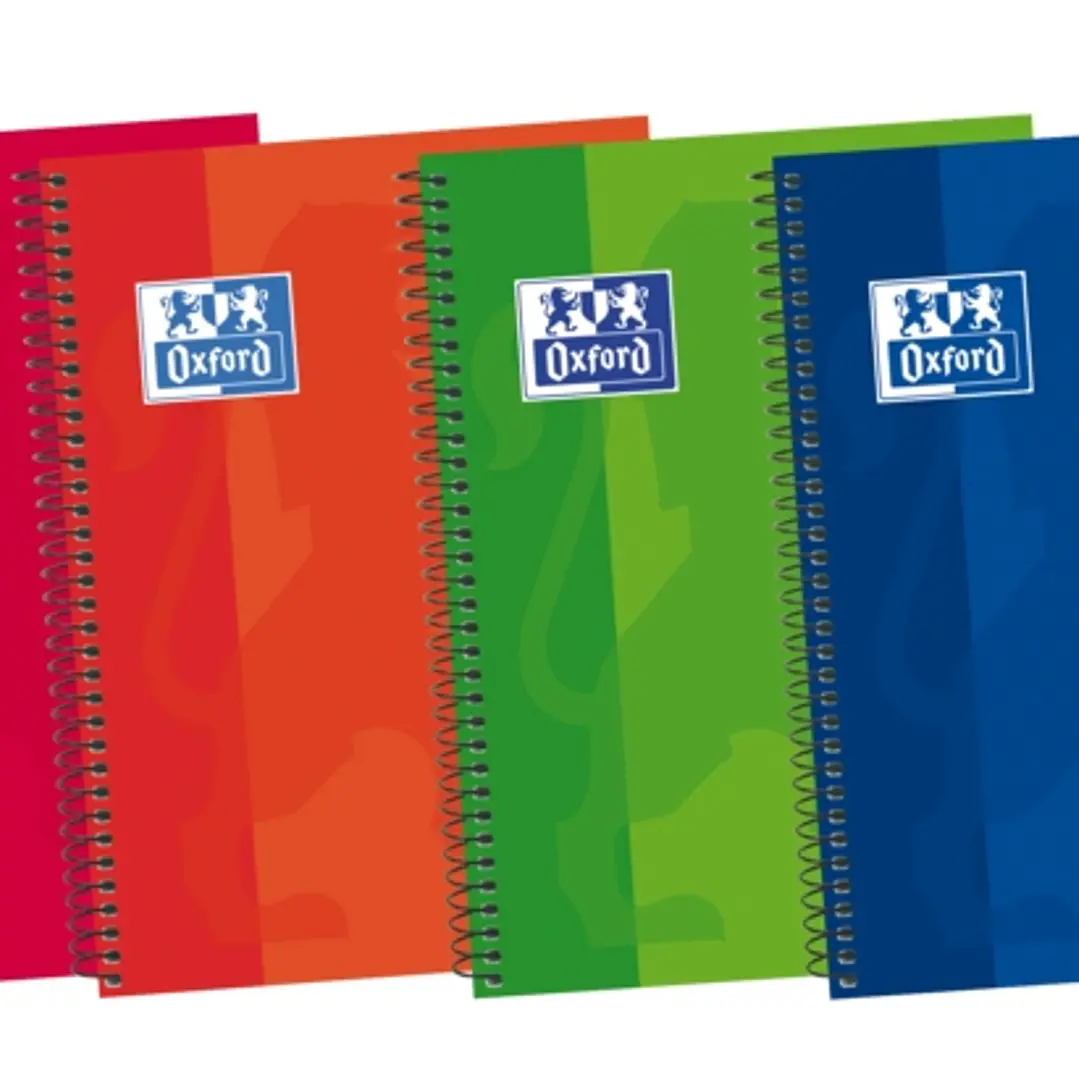 Oxford School Classic Write&Erase 4º Cuaderno Espiral - Tapa Extradura Resistente - Pauta de 2.5mm con Margen - 80 Hojas - Colores Surtidos 1