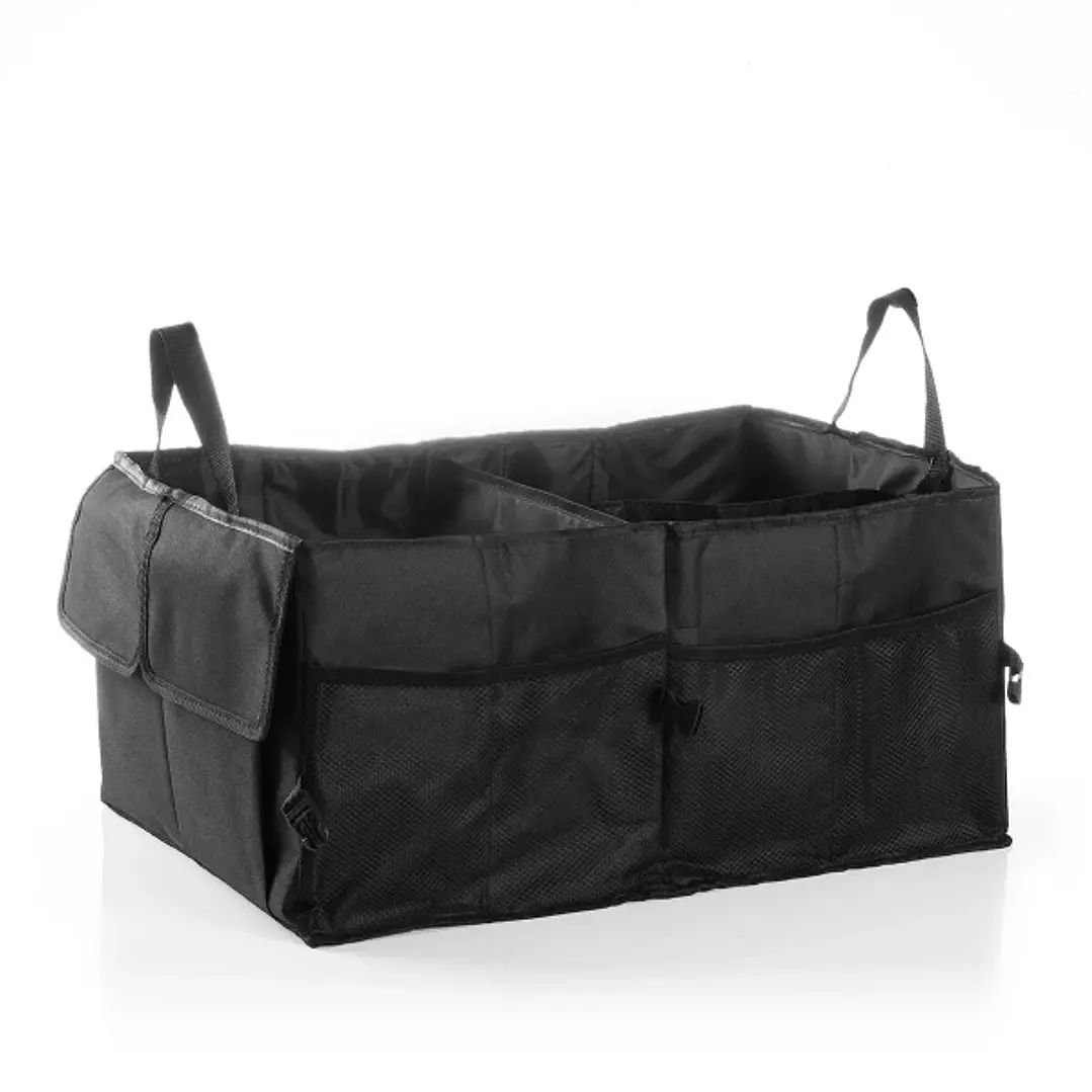 Innovagoods Carry Organizador Plegable para Maletero - Capacidad 55L - Plegable - Multifuncion - 2 Niveles Ajustables - 2 Asas de Transporte - Base co 1