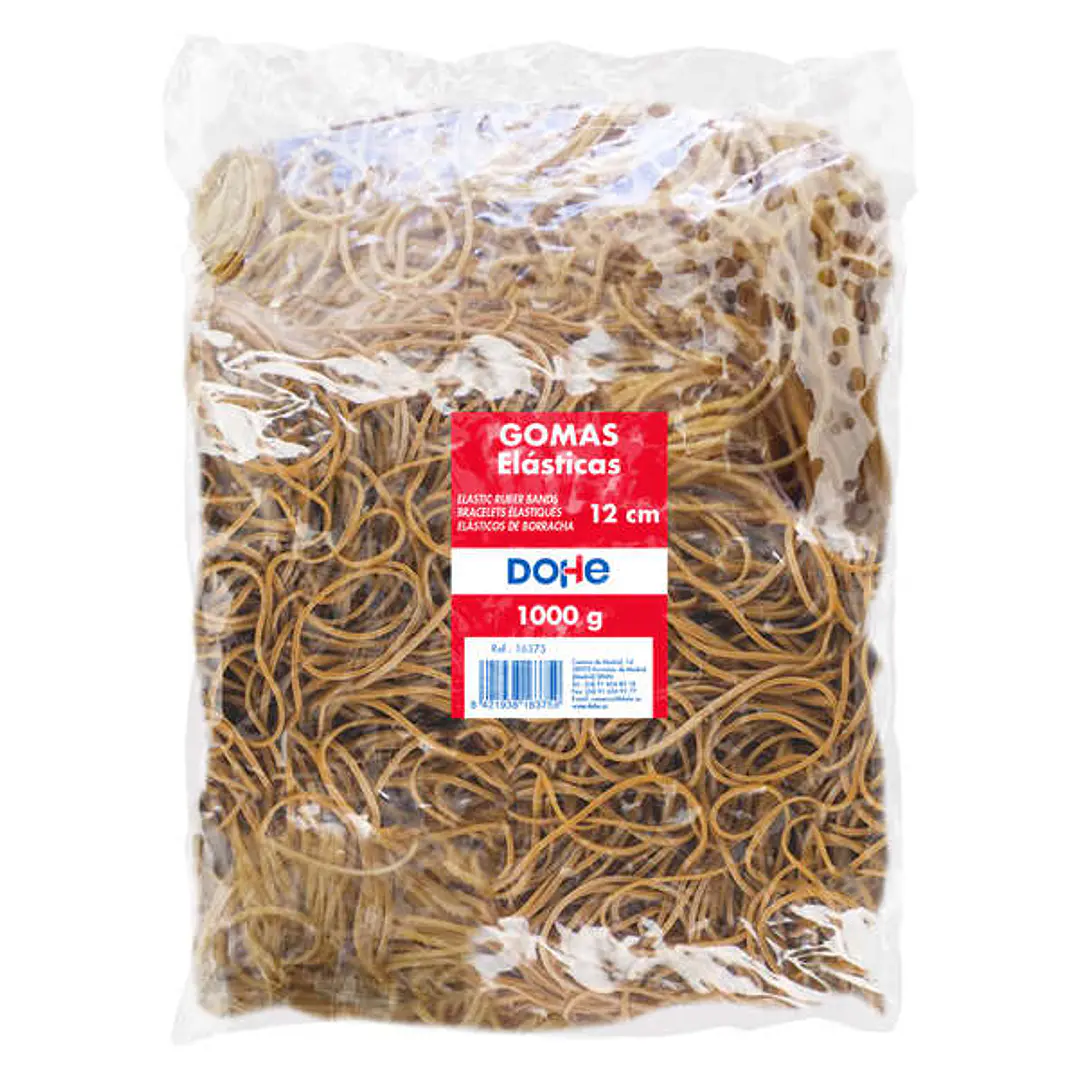 Dohe Gomas de Latex - 12cm - Gran Resistencia y Elasticidad - Bolsa de 1 Kg 1