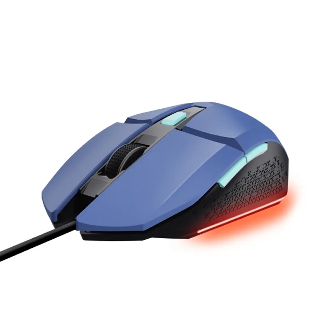 Trust Raton Gaming Iluminado Felox - Velocidad Ajustable hasta 6400 PPP - 3 Configuraciones LED Multicolor - 6 Botones Programables 1