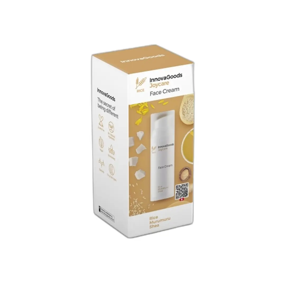 Innovagoods Joycare Crema Facial Hidratante de Arroz - Contenido 50ml - Vegano - Uso Diario - No Testado en Animales 1