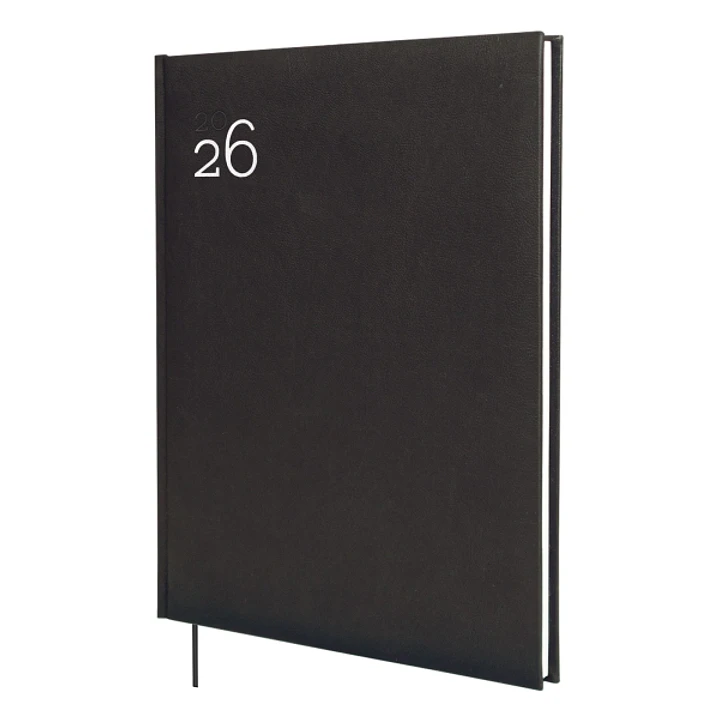 Finocam Dynamic Milano Agenda Profesional - Anual 2026 - Tapa Dura Acolchada - Formato Y12 - 214x19x275mm - Semana Vista en Vertical - Color Negro 1