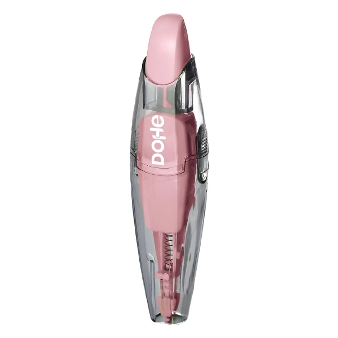 Dohe Colour Vibes Cinta Correctora - 5mm x 6m - Pulsador Retractil - Recargable - Cuerpo Ergonomico - Color Rosa 1