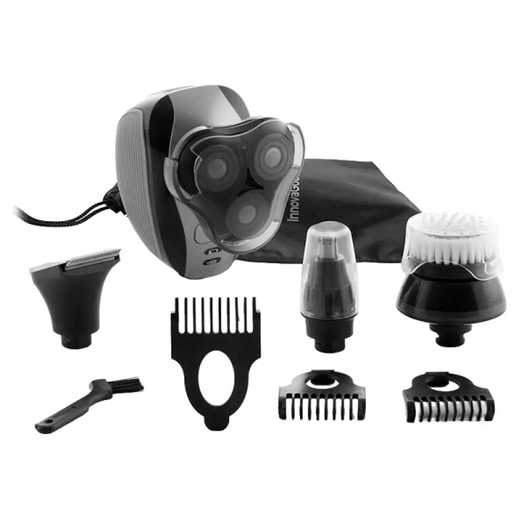 Innovagoods Shavestyler Afeitadora 5 en 1 - Autonomia 45min - Bateria 600mAh - IPX7 - Recargable - Acero Inoxidable - Multifuncion - Cabezales Incluid 1