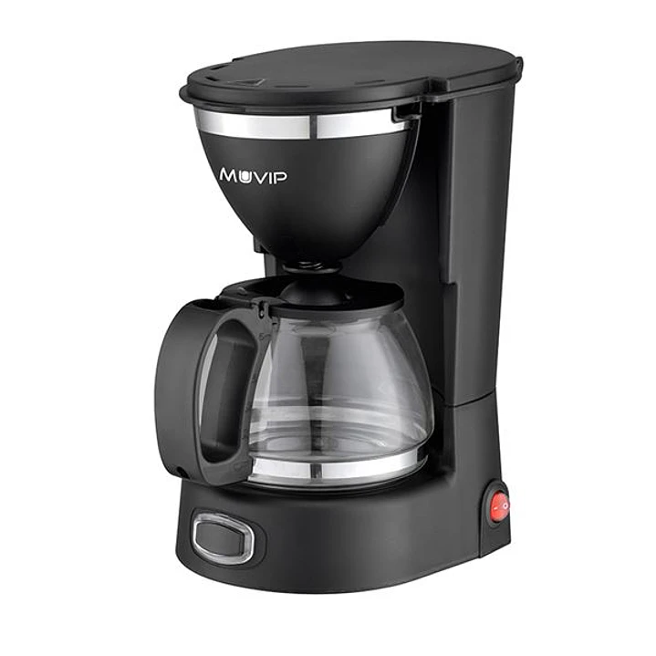 Muvip Cafetera de Goteo - Eléctrica - 650W - Funcion antigoteo - Filtro Permanente Abatible - Indicador Nivel de Agua - Contenedor transparente - Capa 1