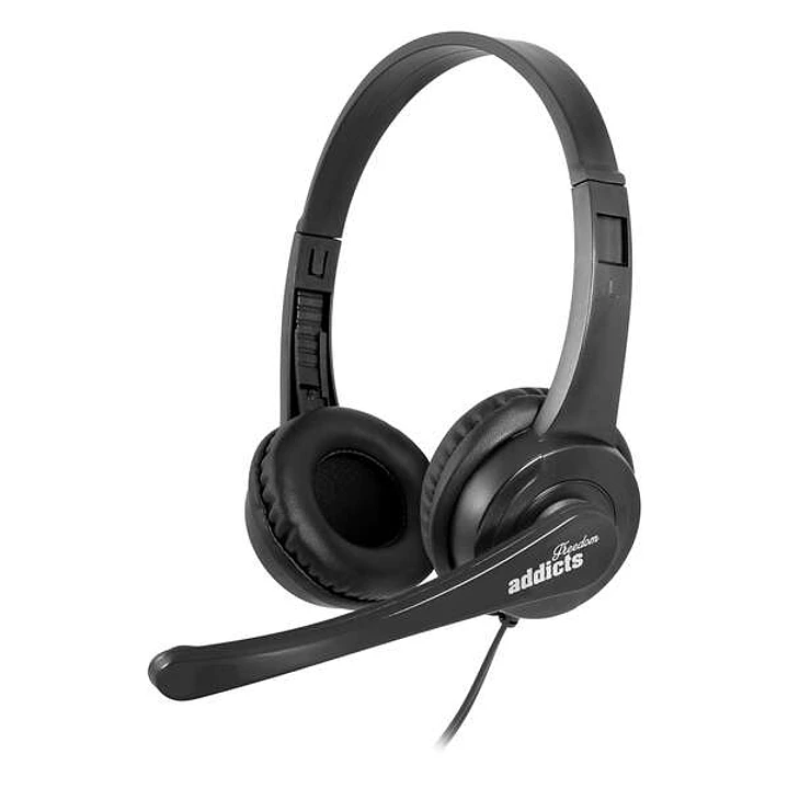 NGS Vox505 Auriculares USB con Microfono - Microfono Plegable - Almohadillas Acolchadas - Diadema Ajustable - Control en Cable - Cable de 1.80m - Colo 1