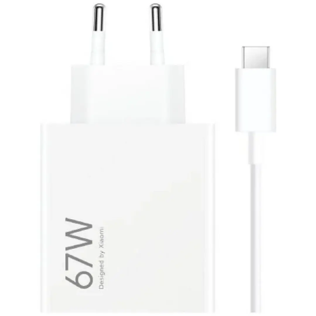 Xiaomi 67W HyperCharge Combo Cargador de Pared para Smartphone USB-A 67W + Cable - Identificacion Inteligente de Dispositivos - Color Blanco 1