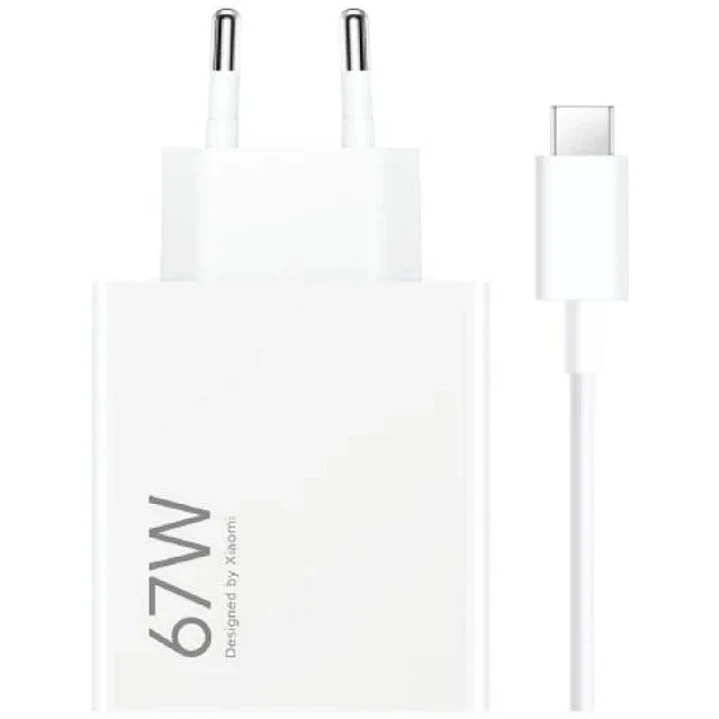 Xiaomi 67W HyperCharge Combo Cargador de Pared para Smartphone USB-A 67W + Cable - Identificacion Inteligente de Dispositivos - Color Blanco 1