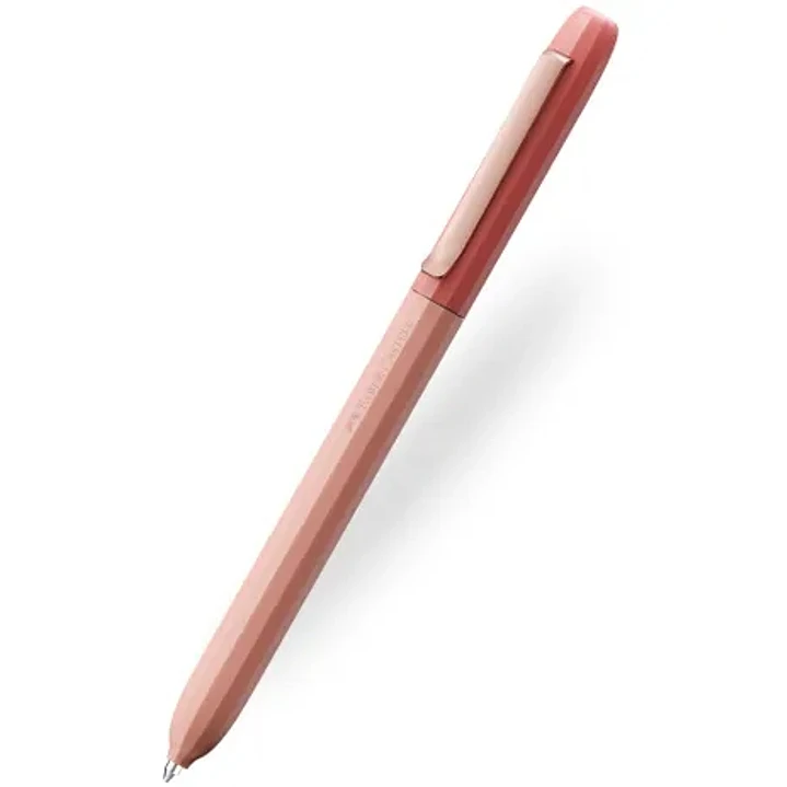 Faber-Castell Avori Boligrafo de Mecanismo Giratorio XB - 92% de Plastico Reciclado - Clip Metalico Solido - Color Naranja Fuego 1