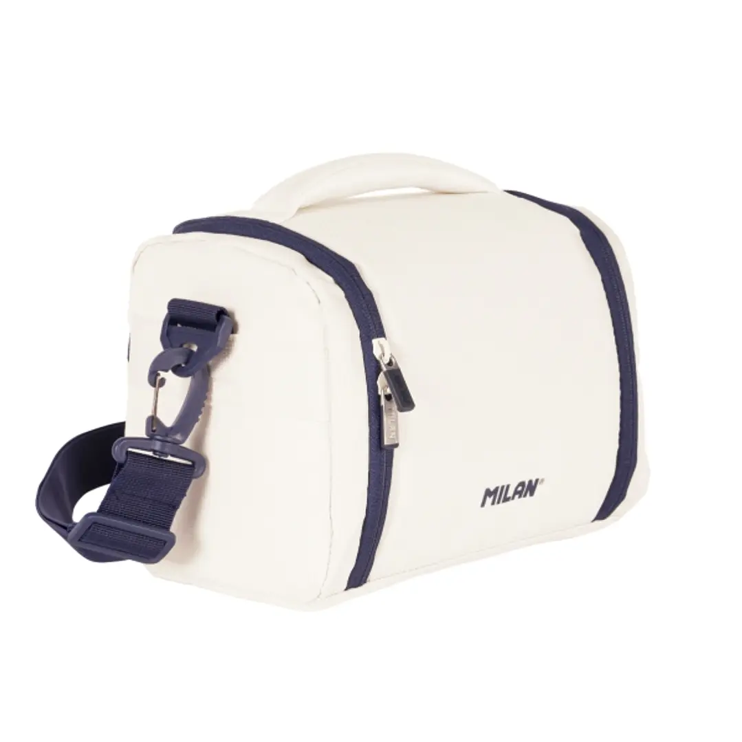 Milan 430 Since 1918 Bolsa Isotermica Porta Alimentos de 5L - Gran Capacidad - Apertura Total - 24.5x20x16cm - Color Beige 1