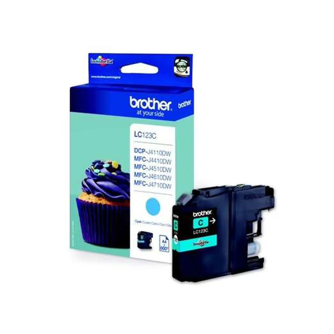 Brother LC123 Cyan Cartucho de Tinta Original - LC123CBP 1
