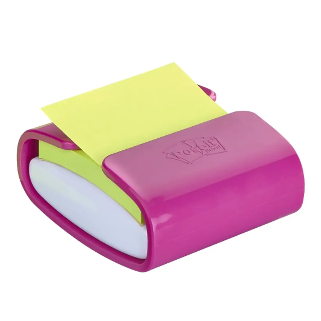 Post-It Super Sticky Dispensador Pro con 1 Bloc de 70 Z-Notas con Dispensador Adhesivas Reposicionables - Zig-Zag - Colores Varios 1