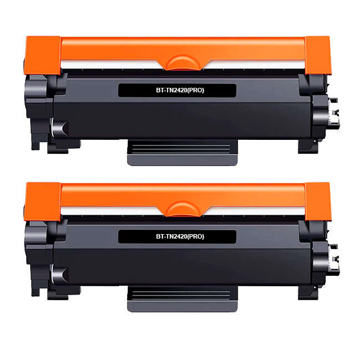 Brother TN2420/TN2410 Negro Pack de 2 Cartuchos de Toner Genericos 1