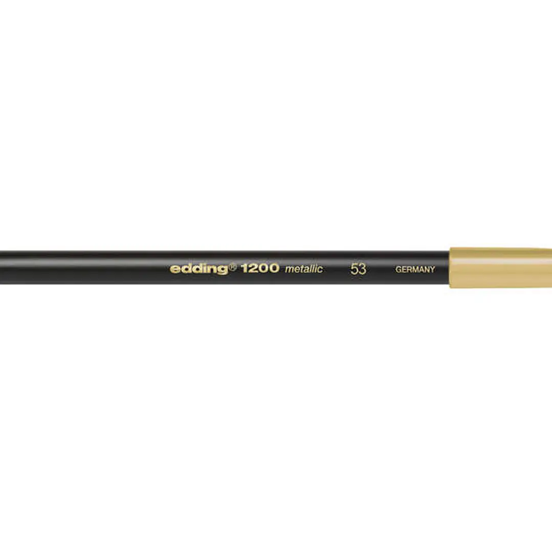 Edding 1200 Rotulador - Punta Redonda - Trazo 1mm - Tinta con Base de Agua - Color Oro 1