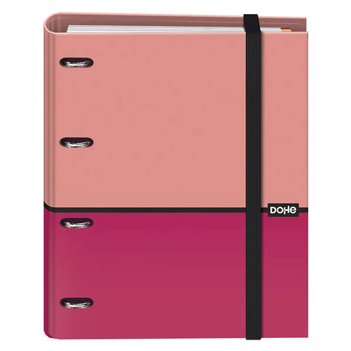 Dohe Cuaderno de Notas - 35mm - Cubierta en Carton Forrado con Papel Impreso a Todo Color y Plastificado Brillo - Mecanismo de 4 Anillas Mixtas Niquel 1