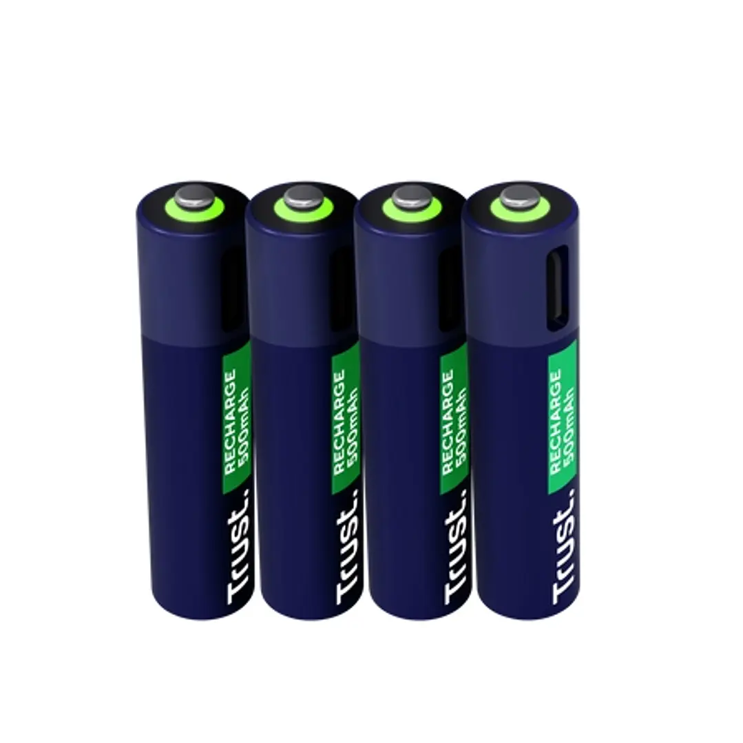 Trust Pack de 4 Pilas Recargables 500 mAh AAA 1
