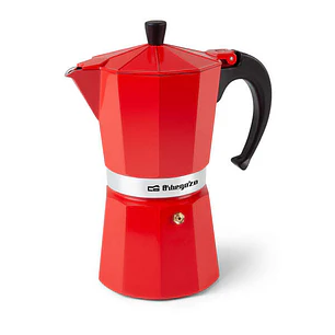Orbegozo KFR 1240 Cafetera de Aluminio - Prepara 12 Tazas de Cafe en Minutos - Compatible con Diferentes Tipos de Cocinas - Mango Ergonomico y Valvula