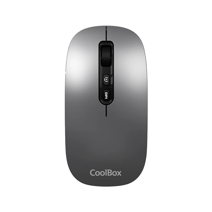 Coolbox W02 Raton Inalambrico - Bluetooth y RF 2.4GHz - Super Ligero - Boton Acceso Copilot - Recargable Por USB-C - DPI Ajustable - Sensor Optico - C 1