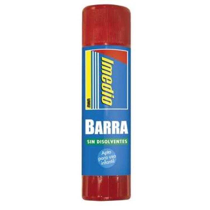 Imedio Barra de Pegamento Mediano 21grs - Sin Disolventes - Lavable - Apto para Uso Escolar 1