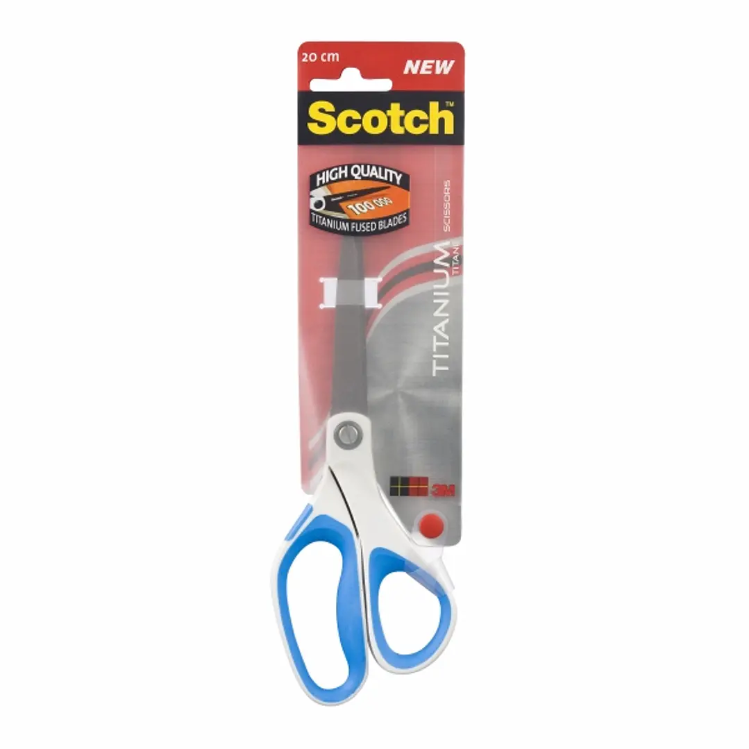 Scotch Tijeras de Titanio 20cm - Antiadherentes - Mango Ergonomico Tacto Suave - Colores Surtidos Aleatorios 1